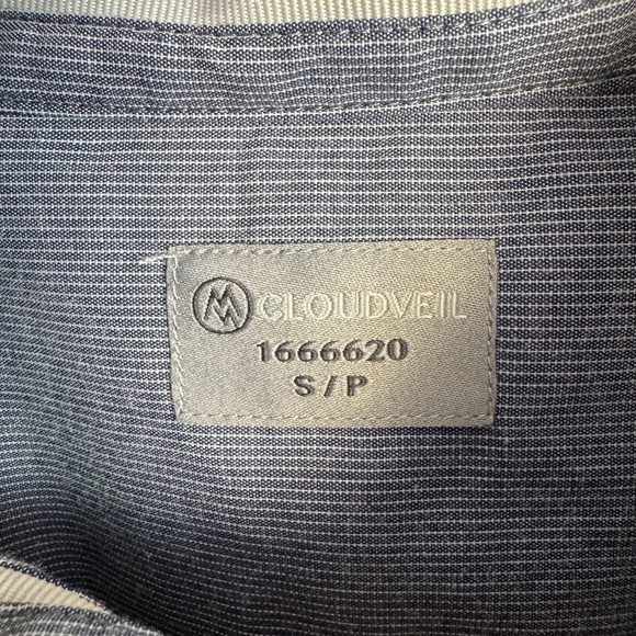 Cloudveil Men's Short Sleeve Button Up Casual Shirt Bluish-Gray Small Summer‎ - Picture 4 of 13